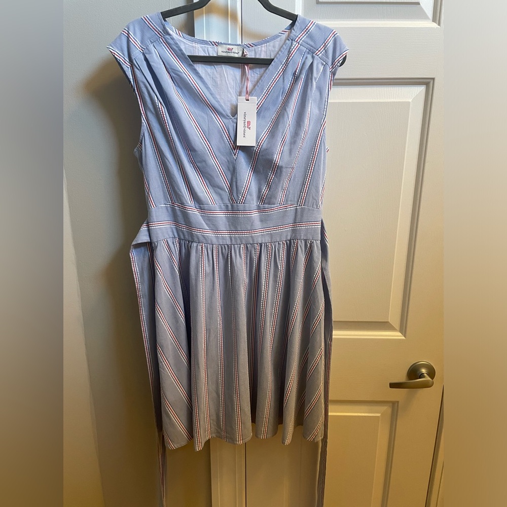 Vineyard Vines Stripe Seersucker Tie Dress BNWT size 10